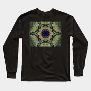 Purple Eye Reptile Skin Pattern Long Sleeve T-Shirt